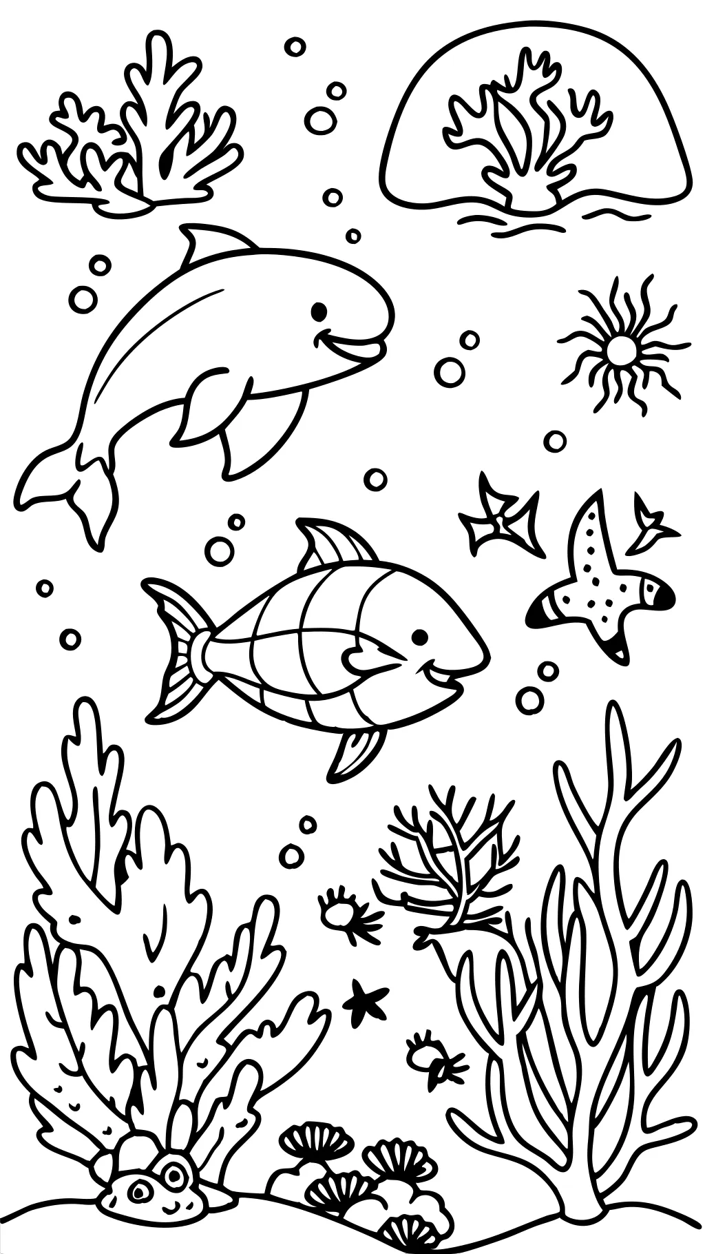 coloring pages coral reef